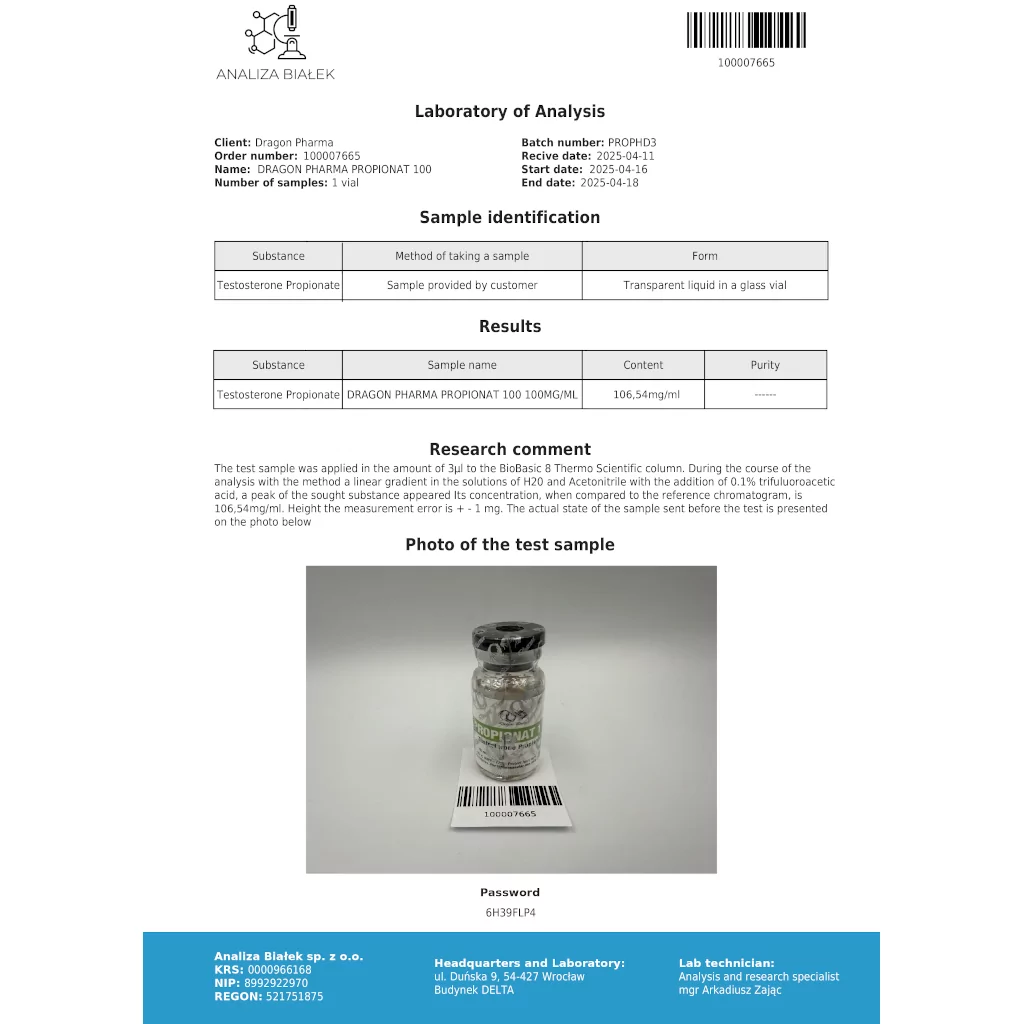 Propionat 100 mg by Dragon Pharma, Europe Propionat 100 mg by Dragon Pharma, Europe