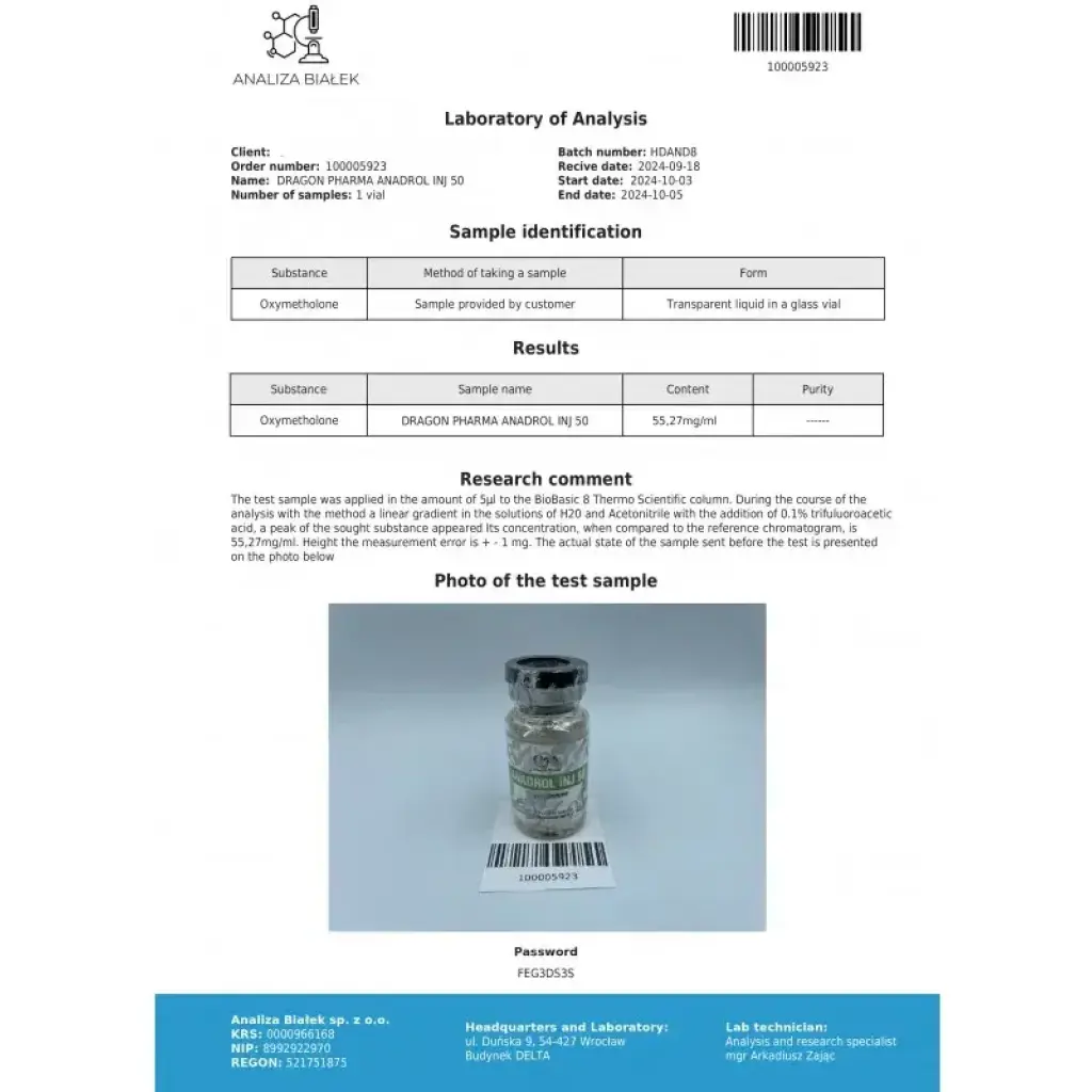 Anadrol Inj 50 mg by Dragon Pharma, Europe Anadrol Inj 50 mg by Dragon Pharma, Europe