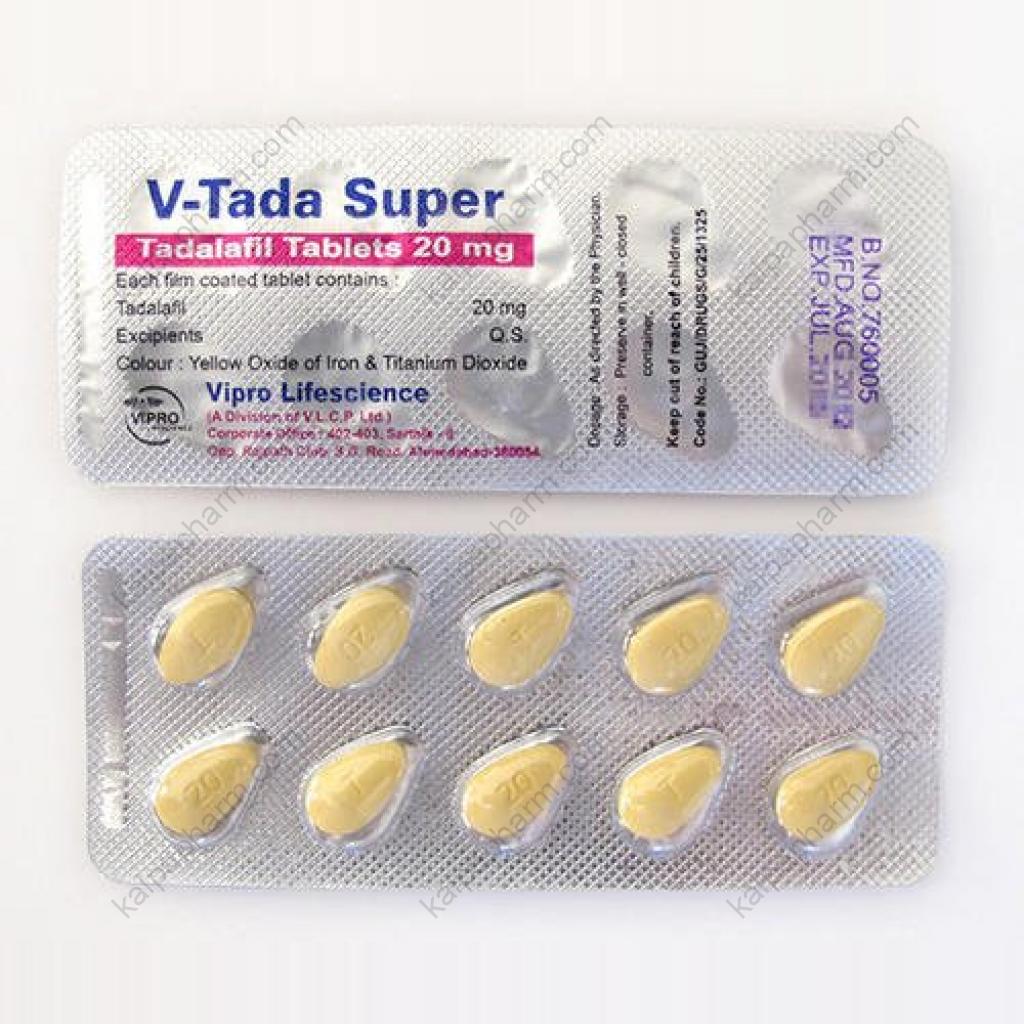 Cialis V-Tada Super 20 mg for Sale