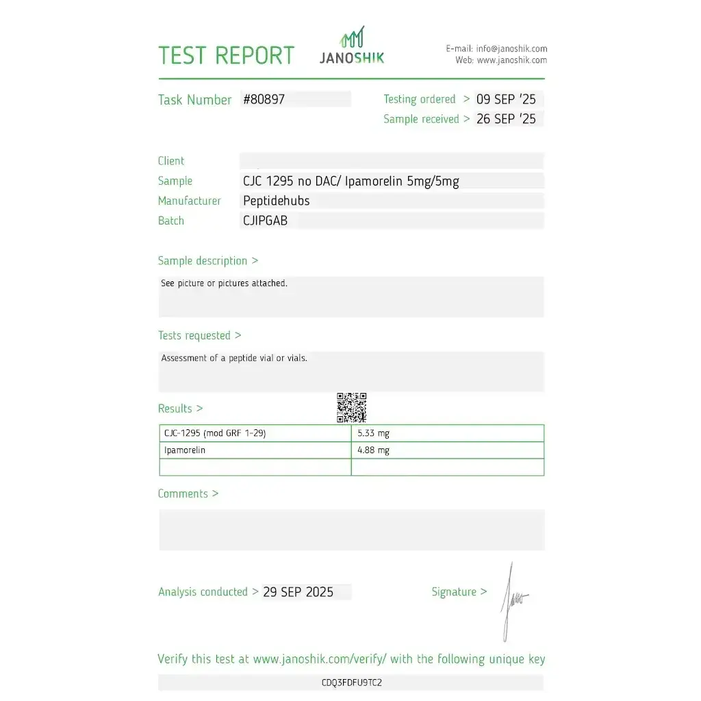 CJC-1295/Ipamorelin 10 mg by Peptide Hubs CJC-1295/Ipamorelin 10 mg by Peptide Hubs