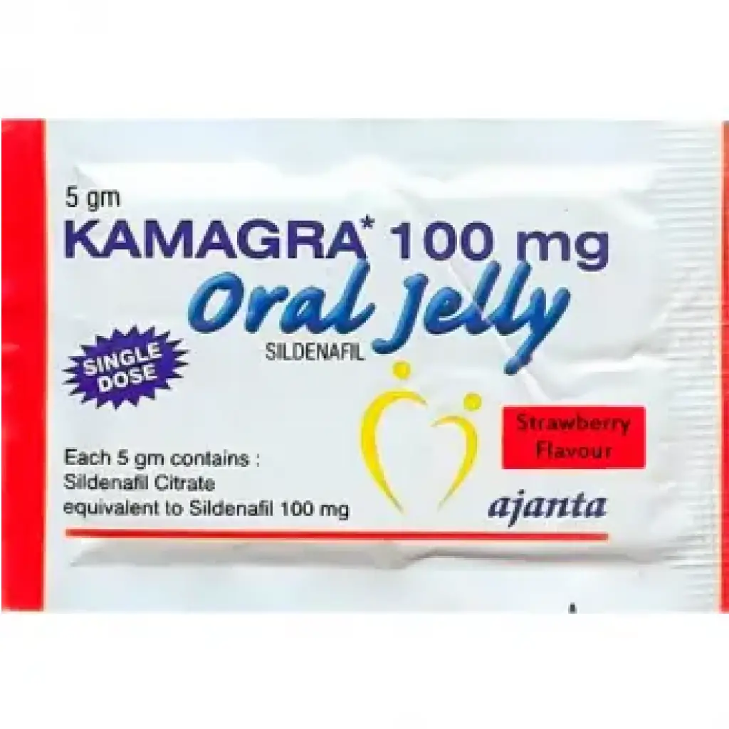 Kamagra Oral Jelly (Strawberry) by Ajanta Pharma, India Kamagra Oral Jelly (Strawberry) by Ajanta Pharma, India