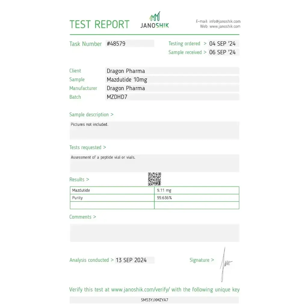 Mazdutide 10 mg by Dragon Pharma, Europe Mazdutide 10 mg by Dragon Pharma, Europe