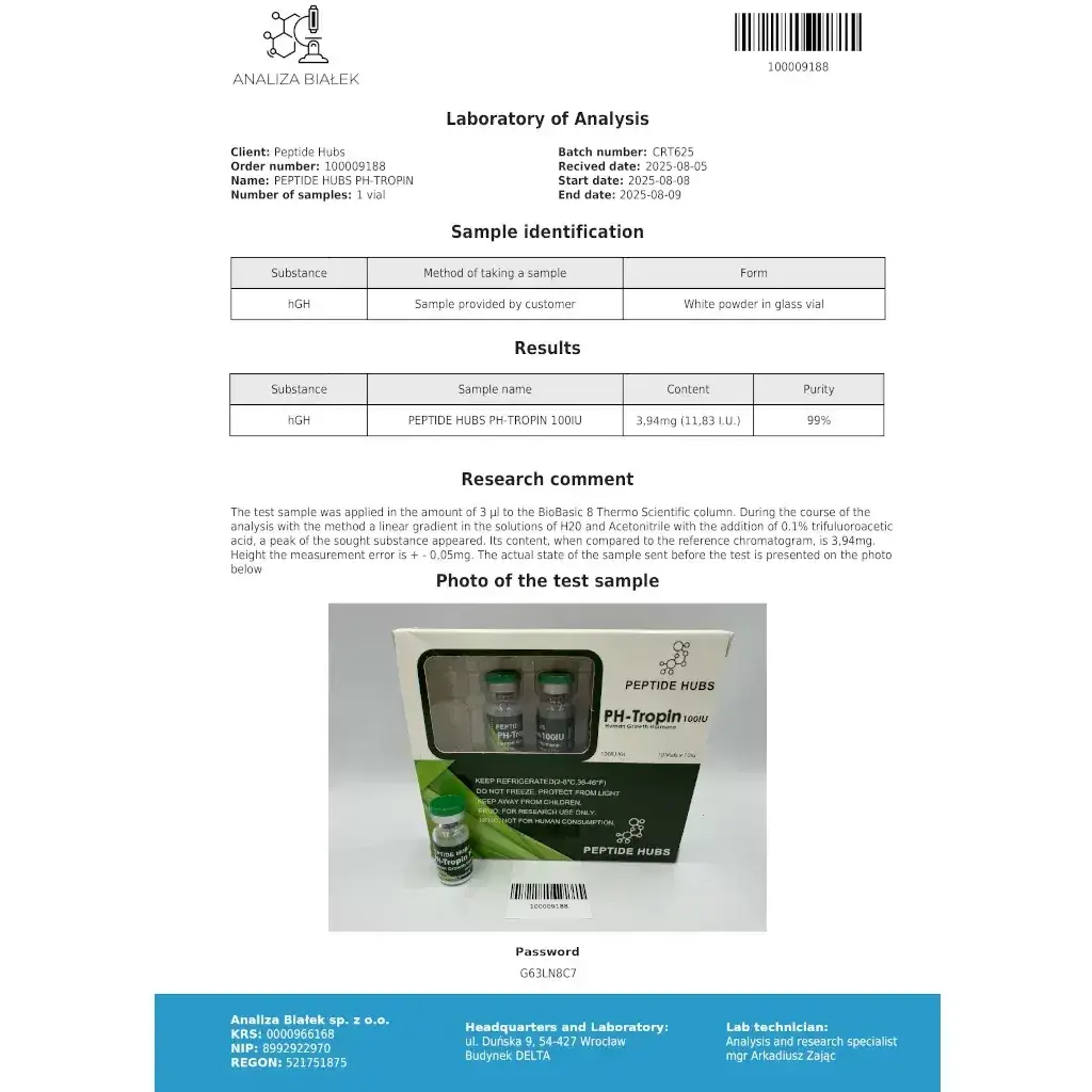PH-Tropin 100 IU by Peptide Hubs PH-Tropin 100 IU by Peptide Hubs