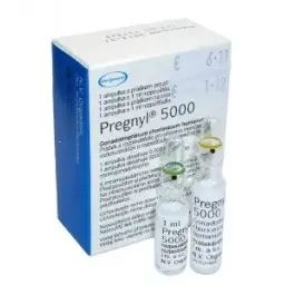 Pregnyl 5000 IU by Organon Ilaclari, Turkey