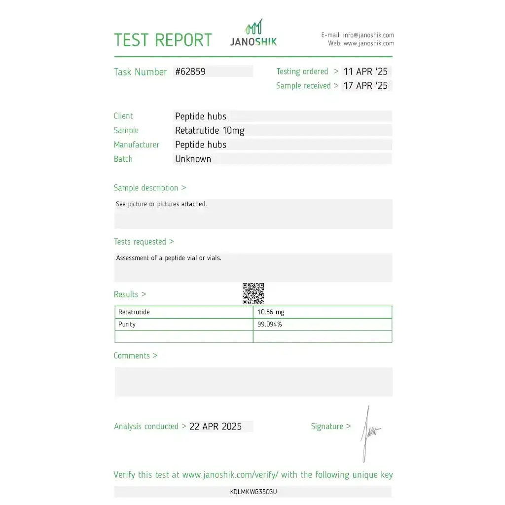 Retatrutide 10 mg by Peptide Hubs Retatrutide 10 mg by Peptide Hubs