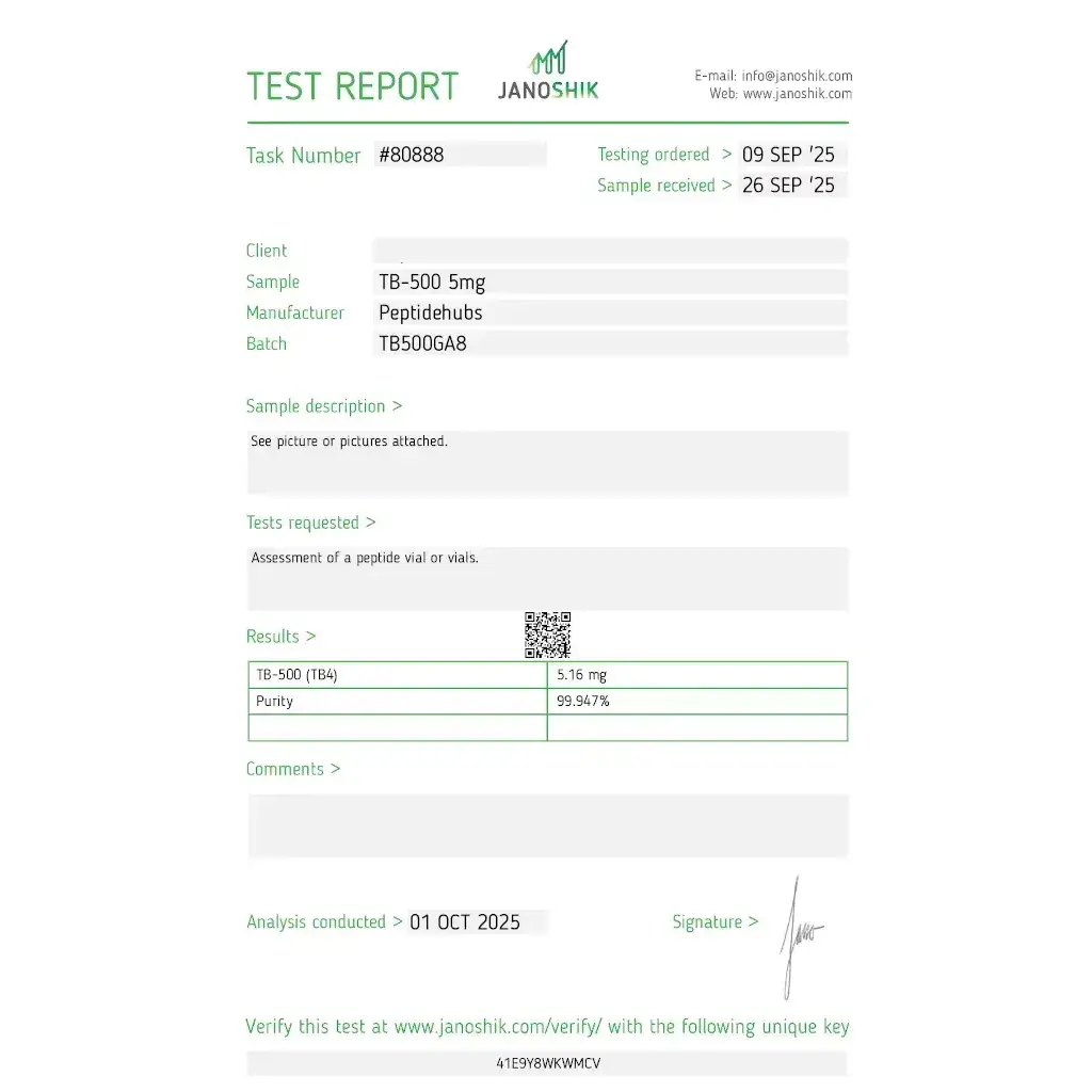 TB 500 5 mg by Peptide Hubs TB 500 5 mg by Peptide Hubs