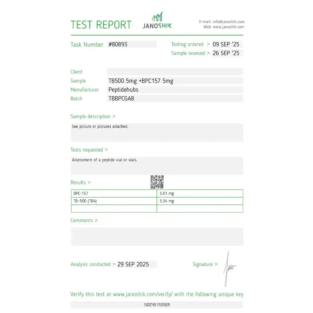 TB 500/BPC 157 10 mg by Peptide Hubs TB 500/BPC 157 10 mg by Peptide Hubs
