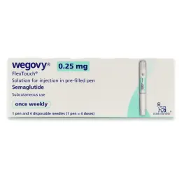 Wegovy 0.25 mg by Novo Nordisk